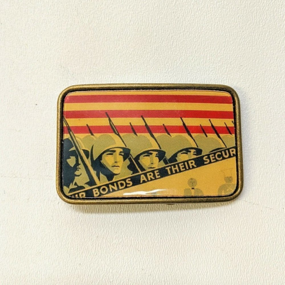 Neves Brass & Enamel Punk Rock Belt Buckle